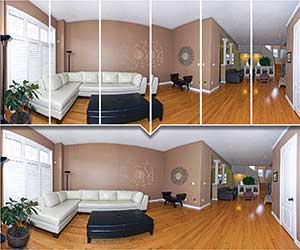 Real estate image stitching sample