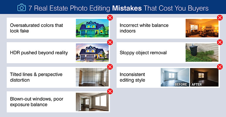 7 Real estate photo editing mistakes that cost you buyers
