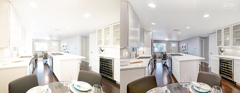Blown-out windows and unbalanced interior exposure
