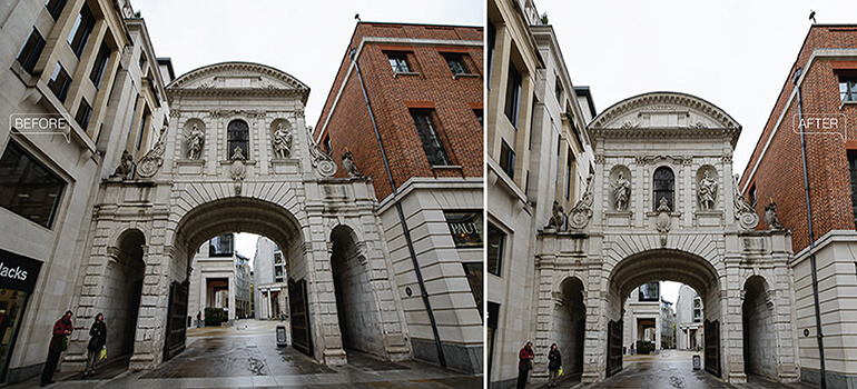 Ignoring perspective distortion and tilted verticals
