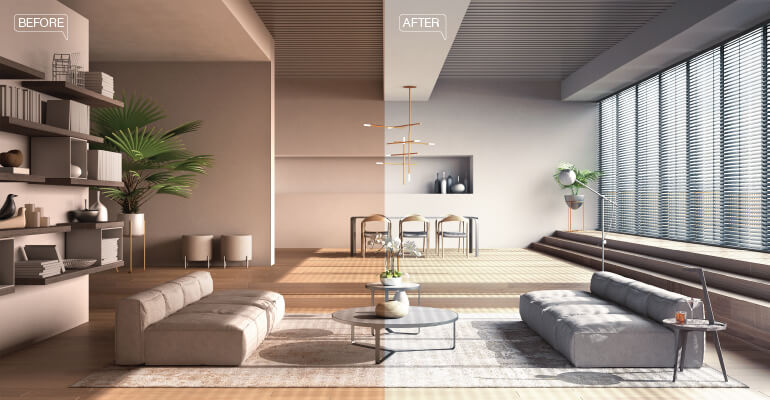 Colour correction: fixing casts from mixed light sources

