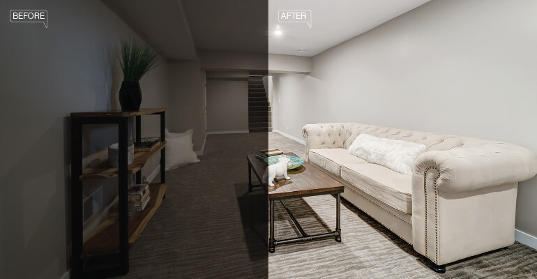 Exposure blending and shadow recovery