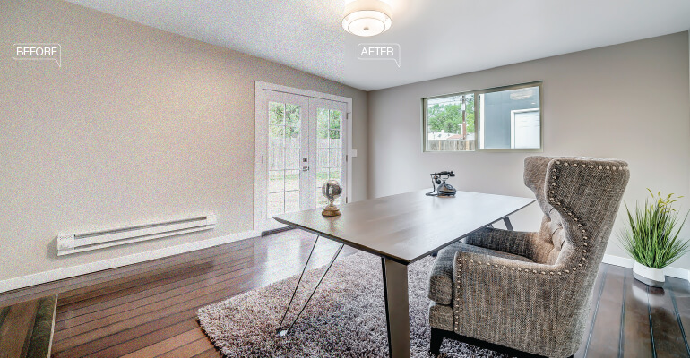 Noise reduction: cleaning low-light interior shots