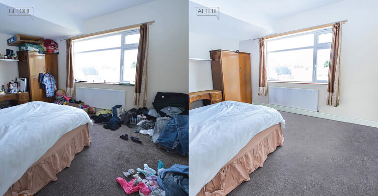 Object removal and reflection elimination