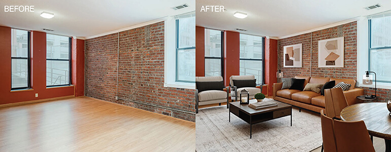 virtual staging for empty properties