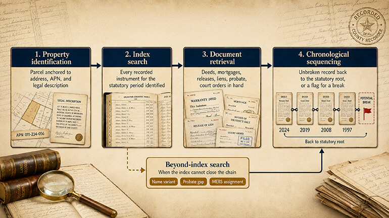 How to trace a chain of title